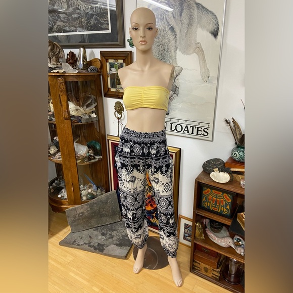 Black & White Elephant Harem Pants - Picture 4 of 11